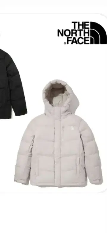 THE NORTH FACE 후드 부착 다운 자켓 에크루