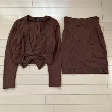 12.12 VIVAYOU 비바유 스커트 셋업 브라운 M