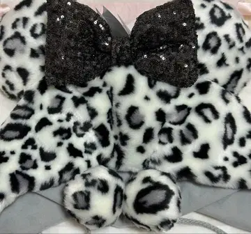 디즈니 미니 레오파드 무늬 팬캡 그레이