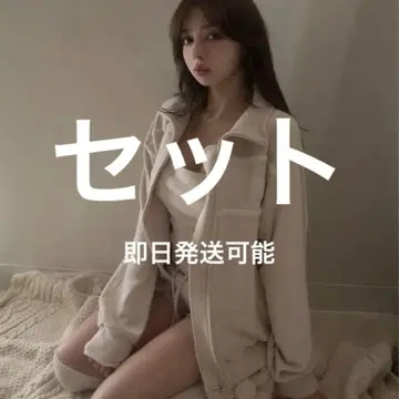 Milky pile heart zip tops 셋업 andmary