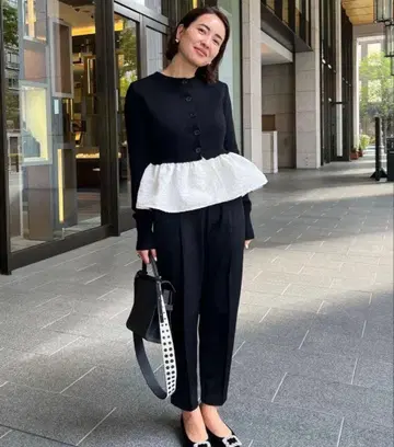 OHGA 도킹 니트 블랙