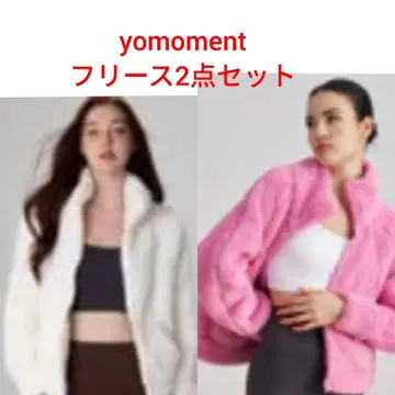 yomoment 미사용 새상품 플리스 2세트 화이트 핑크 M