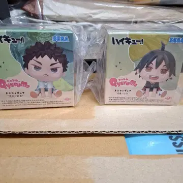 [ 2개 세트 ] 하이큐!! 큐룽하게 쳐다보는 포즈 미니 피규어
