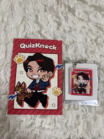 QuizKnock 이자와 타쿠시 마네키네코 아크릴 키링 엽서