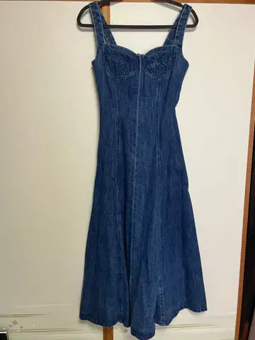 SNIDEL 데님 코르셋 롱 원피스