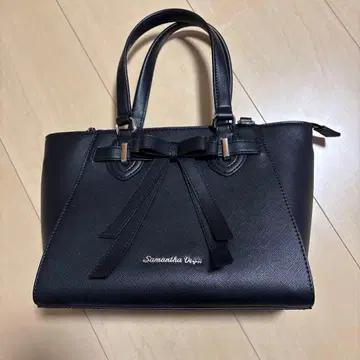 SAMANTHAVEGA (사만사베가) 리본 벨트 토트 스몰 블랙