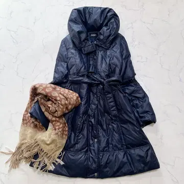 새상품급 마담 조콘다 롱 다운 코트 벨트 빅 사이즈 40L~XL