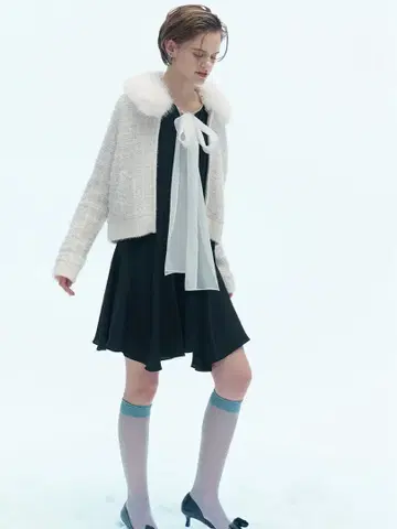 빅 리본 플레어 원피스