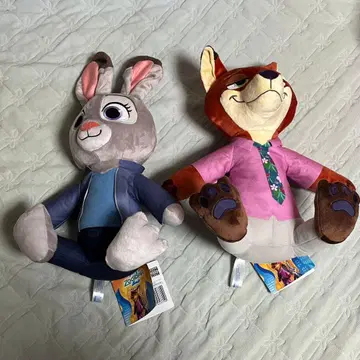 주토피아2 L 봉제 인형 주디 닉 2개 세트