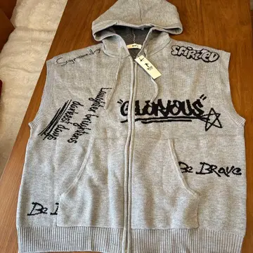 WEGO 그레이 후드 부착 후드티 새상품