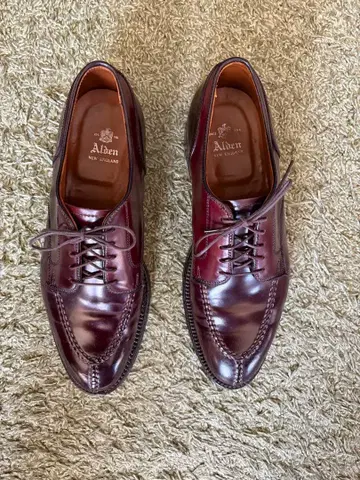 새상품급 Alden 코도반 U칩 버건디