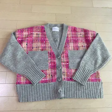 링커블 트위드 도킹 가디건