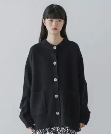 YUW 울 캐시미어 UNISEX 가디건 블랙