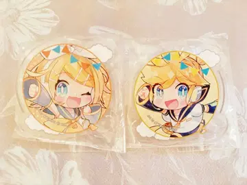 요미우리랜드 카가미네 린 카가미네 렌 아크릴 배지 2세트