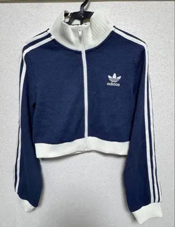 adidas 크롭 트랙 자켓 M 사이즈 네이비