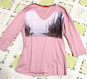 RIELABO 리에라보 7부 소매 프린트 T셔츠 46