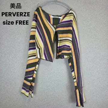 새상품급 PERVERZE 컬러 스트라이프 니트 스웨터