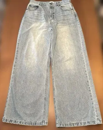 데님 와이드 배기 남성용 S