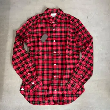 [ 미사용품 ] Giannetta 레드/블랙 체크 긴팔 셔츠