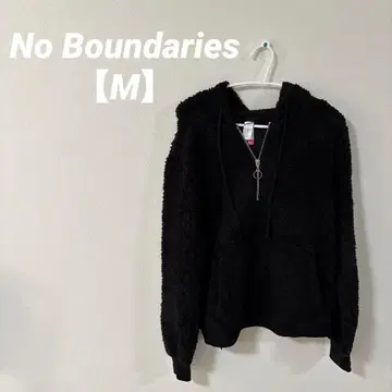 새상품급 [M] 노 바운더리스 블랙 플리스 후드티 복슬복슬