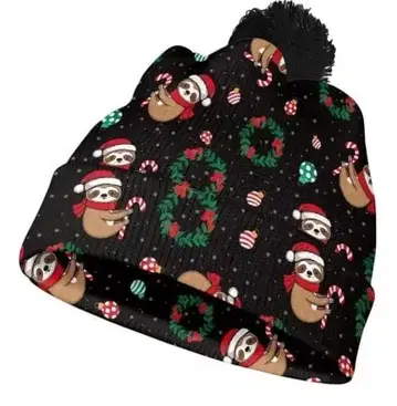 슬로우 크리스마스 니트 모자