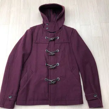 00s y2k 보이콧 울 후드 숏 더플 코트