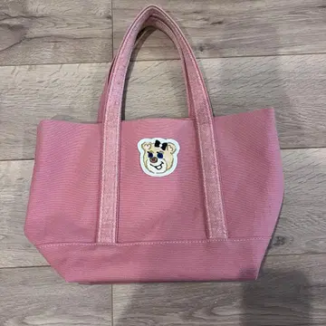 러브러리 바이 페이러 올드 테디걸 와펜 토트백 핑크