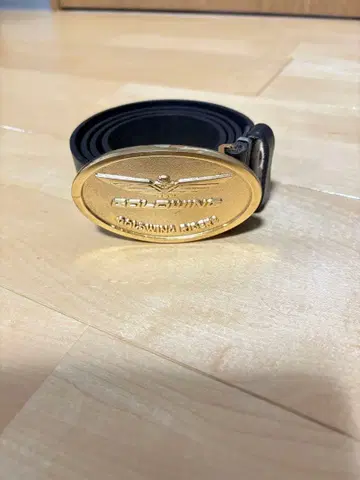 GOLD WING 블랙 가죽 벨트 NTB