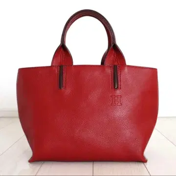 HIROFU 히로후 포르투나 가죽 토트 백 M 천연 가죽 레드