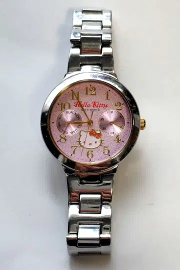 작동 배터리 교환 완료 HELLO KITTY 헬로키티 여성용 쿼츠