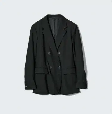 유니클로 2025SS 새상품급 더블 자켓 L 사이즈 블랙