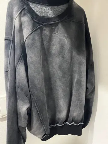 Lui's 페이드 가공 그레이 맨투맨