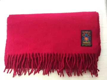 [ 서독제 ] 100% 캐시미어 머플러 빈티지 심홍 라이온 로고