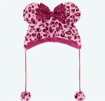 미사용 새상품 미니 마우스 레오파드 무늬 모자