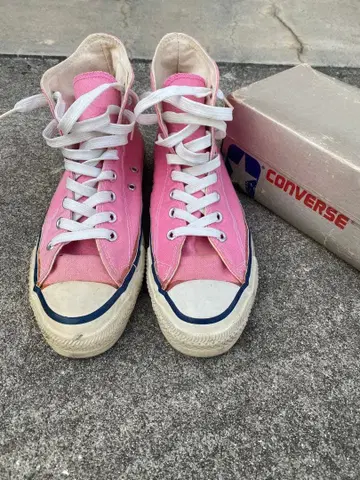 레어 레어 컬러 80s 핑크 컨버스 하이컷 미국제 28cm