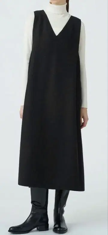 TOMORROWLANDcollection 반지 니트 원피스 네이비