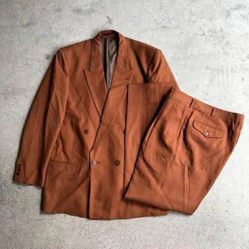 빈티지 성인식 더블 셋업 울 오렌지 스다 마사키 구제 의류