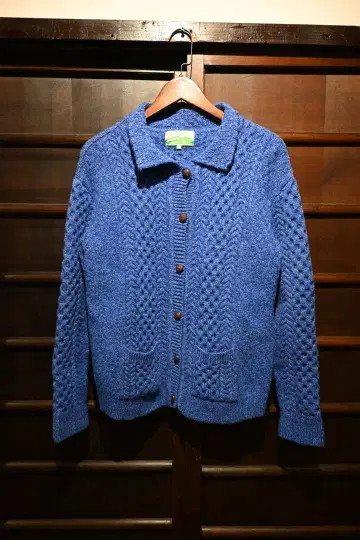 vintage shades of aran knit cardigan