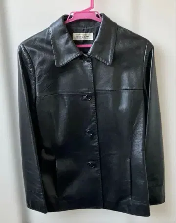 STYLE ME 블랙 가죽 아우터