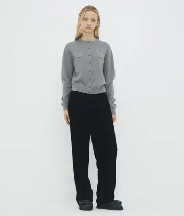 CABaN 코튼 캐시미어 크루넥 가디건