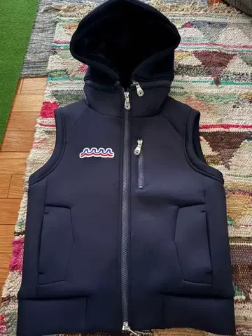 muta MARINE 후드 부착 베스트 네이비