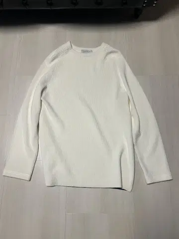 TOMORROWLAND 코튼 리브 스웨터 XL 화이트