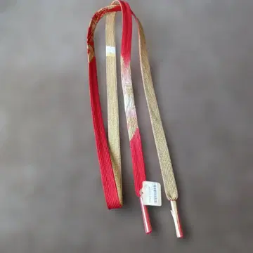 새상품 순수 실크 빨간색과 금색 꽃무늬 허리띠