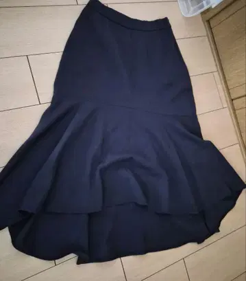 플레어 스커트 블랙 롱 스커트