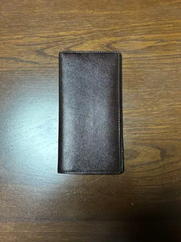 브라운 가죽 장지갑 DAKS