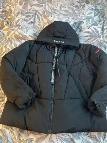 새상품급 밀크페도 후드 부착 아우터 충전솜