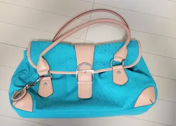 터콰이즈 플랩 핸드백