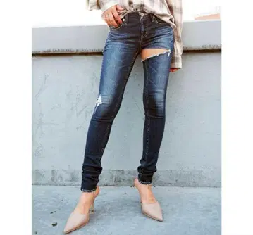 GYDA DOUBLERIPPED 스키니 데님 팬츠