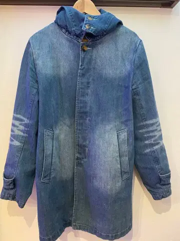 레보 Revo. 후드 탈부착 데님 코트 남성용 사이즈 2