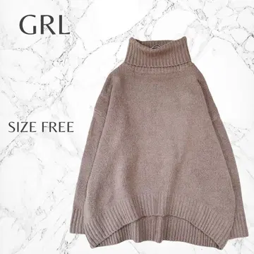 그레일 돌려입기 발군 심플 루즈핏 터틀넥 긴팔 니트 스웨터